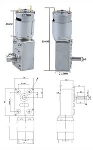 มอเตอร์เกียร์หนอน DC เพลารูปตัว D ขนาด84มม. พร้อมฟังก์ชันล็อคตัวเองสำหรับหุ่นยนต์เครื่องบินโมเดลและตัวหนีบตุ๊กตา - Product Image 4