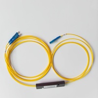 Fiber PLC Splitter 1x2 Tipe ABS Rasio Pembagian 50/50 Konektor LC/UPC Penggunaan FTTX 1260-1650nm