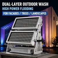 Projecteur mural LED double couche RGB RGBW 200W 240W, éclairage d'inondation DMX512 pour façade architecturale, arbre, paysage, scène événementielle