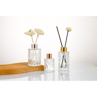 Nouveau design – Bouteille vide en verre multicolore de forme unique pour diffuseur d'huiles essentielles et de parfum, avec bâtonnets en rotin – Vente en gros