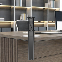 Prise de table motorisée escamotable avec rallonge pour haut-parleur, ports USB, charge sans fil, étanche IP44, 10A, usage commercial