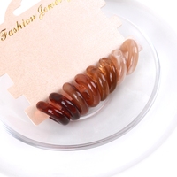 Boucles d'Oreilles Cercle en Acrylique de Super Qualité 4 Paires/Ensemble, Mode Résine Agate Transparente CC, Breloques Ambre Vert Herbe Marine pour Femmes