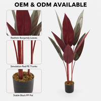 Plante artificielle d'oiseau de paradis tropicale d'intérieur, fausse plante en pot pour chambre à coucher, appartement, décoration sur pied