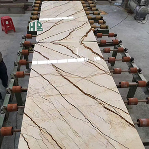 Lastra di Marmo Sofital Oro 20mm HD Stone, Nuovo Colore, Direttamente dalla Fabbrica, con Venature Dorate per Bagni e Piani Cucina - Product Image 4