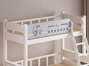 Lits superposés pour enfants en bois <span class=keywords><strong>de</strong></span> caoutchouc, style simple, 1,2 m, <span class=keywords><strong>blanc</strong></span> + bleu <span class=keywords><strong>ciel</strong></span>, lits pour enfants en bois massif - Product Image 6