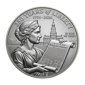 Moneta Commemorativa in Metallo a Tema Dea della Libertà - 250° Anniversario USA - Articolo da Collezione e Souvenir - Product Image 5