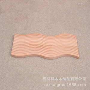 Wavy Wooden <b>Tray</b> Solid Color Irregular Shape Serving <b>Tray</b> For Hotel Coffee <b>Tea</b> - Product Image 4