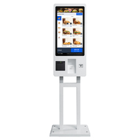 Kiosque de service automatique de 32 pouces, machine à écran tactile, pour le paiement, les commandes de restaurant, affichage numérique