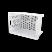 Caisse en plastique ventilée robuste JOIN, perforée et empilable, pour le stockage des fruits, des légumes et la logistique d'entrepôt