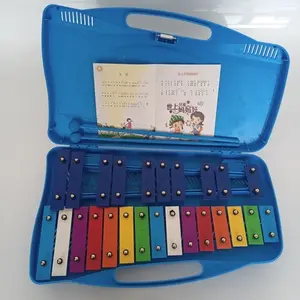 子供のためのクロマチックメタルキー打楽器ピアノを備えたカラフルな25音のおもちゃの木琴を持ち運びが簡単