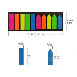 Paquete de 200 Marcadores de Página Autoadhesivos de PET, Pestañas de Colores con Índice de Flecha para Libros y Cuadernos, Banderitas Adhesivas - Product Image 3