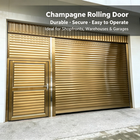Pintu Gulung Otomatis Aluminium Alloy untuk Garasi, Ukuran Kustom, Gerbang Gulung untuk Gudang/Toko