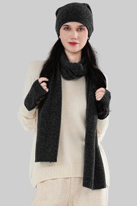 Ensemble écharpe, bonnet et gants en cachemire 100% <span class=keywords><strong>ultra</strong></span>-doux pour femmes - Product Image 6