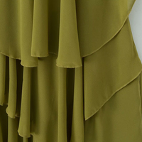 PB&ZA Robe Midi Femme Nouvelle Collection Été 2026, Style Plage Doux, en Chiffon Superposé Décoratif, Col Halter, Robe Vestidos