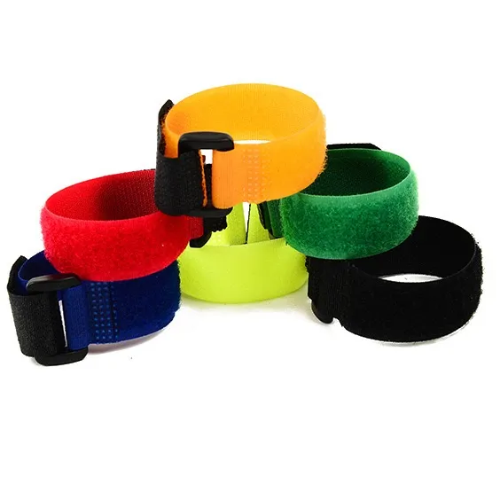 Attaches élastiques de crochet et de boucle de bracelet de montre d'usine fiable crochet et boucle adhésifs de support de câble