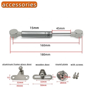Amortiguadores de Gas Ajustables para Gabinetes, Instalación Rápida, Herrajes de Fijación, Cilindro Hidráulico de 60N/80N/100N con Cierre Suave, Acero Duradero - Product Image 3
