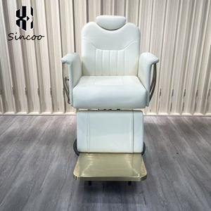 Sillón de Barbería de Estilo Moderno con Giro de 360 Grados y Asiento de Cuero para Peluquería y Barbería - Product Image 4