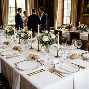 100 pièces en gros, assiettes jetables en plastique robustes, noires et blanches, à bords ondulés, pour les événements de mariage et de réception - Product Image 2
