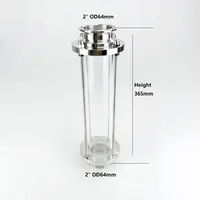 Condenseur de reflux sanitaire en acier inoxydable OEM, 2" OD64mm, avec dioptrie et dispositif de déphlegmateur à visée, pour serpentin de refroidissement de distillateur à raccord Tri-clamp