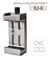 Support de téléphone en aluminium CNC pour trépied, pince universelle pour smartphone avec niveau à bulle, trou de vis 1/4'' et fixation griffe froide pour photographie
