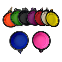 Logo personnalisé OEM/ODM Gamelle écologique pliable en TPE sans BPA pour chien Gamelles portables de voyage pour animaux de compagnie pour l'extérieur