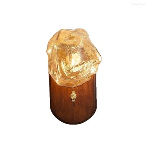 Lámpara de Pared Moderna e Innovadora con Pantalla de Vidrio, Madera, Luz Blanca Cálida, E27 LED, para Dormitorio, Interior del Hogar - Product Image 5