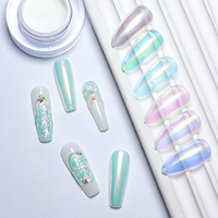 Poudre magique effet miroir Vinimay Moonlight Chrome, peinture chrome néon Aurora, poudre pour ongles, poudre nacrée blanche pour nail art