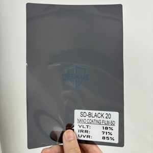 Film pour fenêtres SD-BLACK 20 PET Nano Céramique 2MIL, <span class=keywords><strong>prix</strong></span> d'usine, film teinté pour fenêtres, blocage UV, noir - Product Image 4
