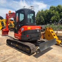 Excavatrice d'occasion Kubota U55 de haute qualité, d'origine japonaise, à bas prix, micro-mini, d'occasion, avec certification CE, à vendre
