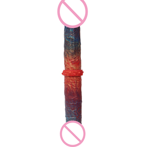 Juguetes sexuales populares para hombres y mujeres, consoladores de doble cabeza muy largos y enormes, Color Streamer - Product Image 3