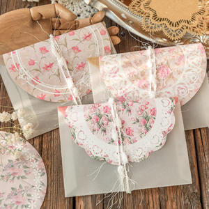 Sucre Poème Série Floral Dentelle Notes Autocollantes 6 Types DIY Décoratif Papier Message Note Manuels Ange Style Dentelle Fleur Histoire - Product Image 4