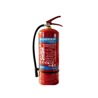 Dispositif d'extinction d'incendie à poudre sèche ABC de 6 kg, modèle de cylindre en acier complet avec manomètre, norme CE, unité anti-incendie