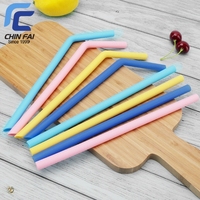Pailles en silicone réutilisables de qualité alimentaire, pailles flexibles colorées, logo personnalisé, pailles en silicone écologiques pour jus