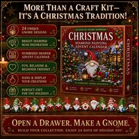 Calendrier de l'Avent de Noël, kit d'artisanat de peinture au diamant fait main, avec outils et perles, cadeau de Noël pour enfants et adultes