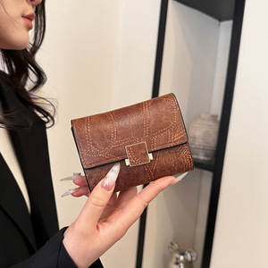 Best-Selling Retro Women's Small-Batch Multi-Card Slots Wallet with <b>Long</b> Zipper Short Retro Fashion Coin <b>Purse</b> - Product Image 3