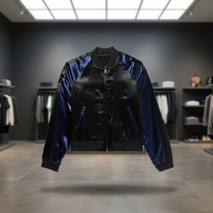 Custom Fashion Breathable Silk Polyester <b>Men's</b> <b>Summer</b> Plus-size Motorcycle <b>Jacket</b> - Product Image 3
