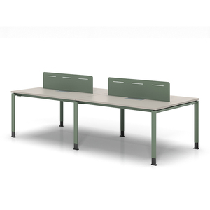 Ensemble de bureaux modulaires modernes et durables pour personnel de bureau, style panneau bois, combinaison double pour 2 personnes ou quadruple pour 4 personnes - Product Image 5
