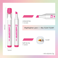 Bestationery China Stationary Promo Logo Custom Writing 12 Colors Non-Erasable Office & School Use Water Highlighter Pen Set