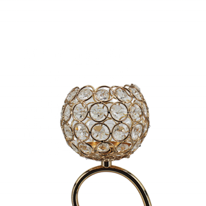 Haute qualité nordique Vintage or cire chandelier à la main cristal verre décoration de la maison galvanoplastie boîte de mariage nordique - Product Image 2