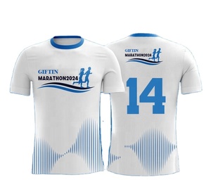 Camiseta Deportiva Personalizada 100% Poliéster Transpirable de Secado Rápido para Correr, Sublimada, con Estampado Completo, para Maratón y Eventos Deportivos - Product Image 1