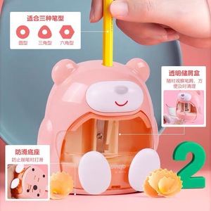 Sacapuntas Eléctrico Dingbang 5116 Estilo Animal Automático Para Niños y Estudiantes Azul Rosa - Product Image 2