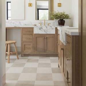 Modern Design Custom Luxury Solid Wood Minimalist Style Bathroom <b>Vanity</b> Ceramic <b>LED</b> Eco-Friendly for Hotel Villa Use - Product Image 5