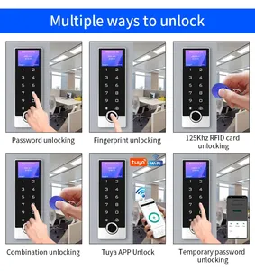 스마트 보안 Tuya 앱 WiFi IP68 방수 야외 금속 파손 방지 독립형 지문 액세스 제어 장치 LCD 디스플레이 - Product Image 2