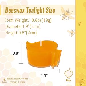 24-Pack handmade hiện đại tealight nến số lượng lớn sáp ong trà đèn với 4 giờ đốt thời gian rõ ràng cup Sáp Ong 24-Piece Set - Product Image 2