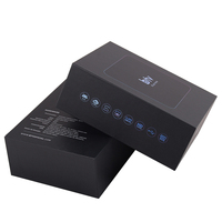 BTV express-Caja de regalo de embalaje negro premium, caja de TV con Cable, embalaje de regalo