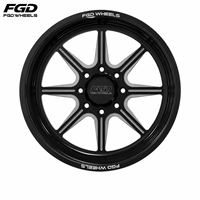 Jantes forgées tout-terrain 8x6.5 8x170 8x180 6x135 6x139.7 Polies 22x12 22x14x 24x12 24x14 26x12 26x14 pour Ford Chevrolet Silverado