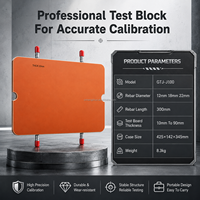 Bloc d'étalonnage pour jauge de barres d'armature en acier, pour kit de testeur de détecteur de couverture de béton avec étui en plaques EVA