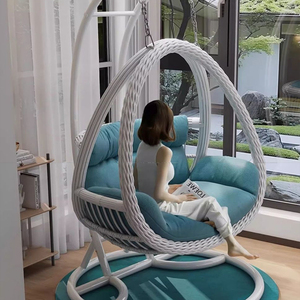 Oem corde extérieur fer forgé rotin patio jardin balançoire adulte à bascule décoration de mariage chaise - Product Image 3