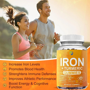 Ausreson OEM Vegan Support Suplemento B-complex Zinc Turmric 20mg Vitamin C 26mg Iron Gummies para niños - Product Image 2