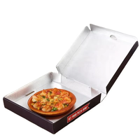 Fournisseur en gros Boîte à pizza en papier pliable personnalisée Boîte d'emballage alimentaire à emporter avec logo